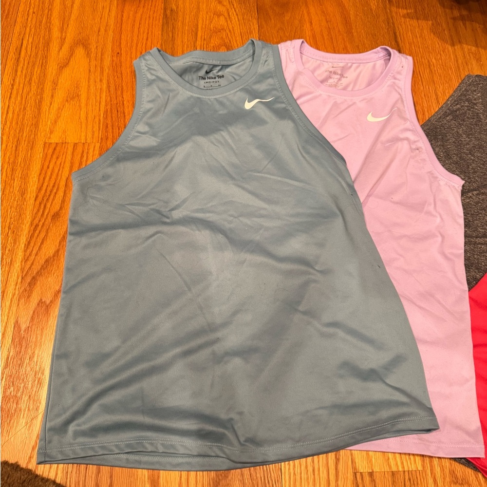 Nike Women’s Tank Tops - Blue, Lavender, Charcoal, Red - Picture 2 of 6